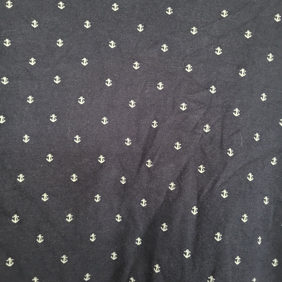 Phat Farm Navy Blue V Neck Shirt Anchor Print - Picture 4 of 4